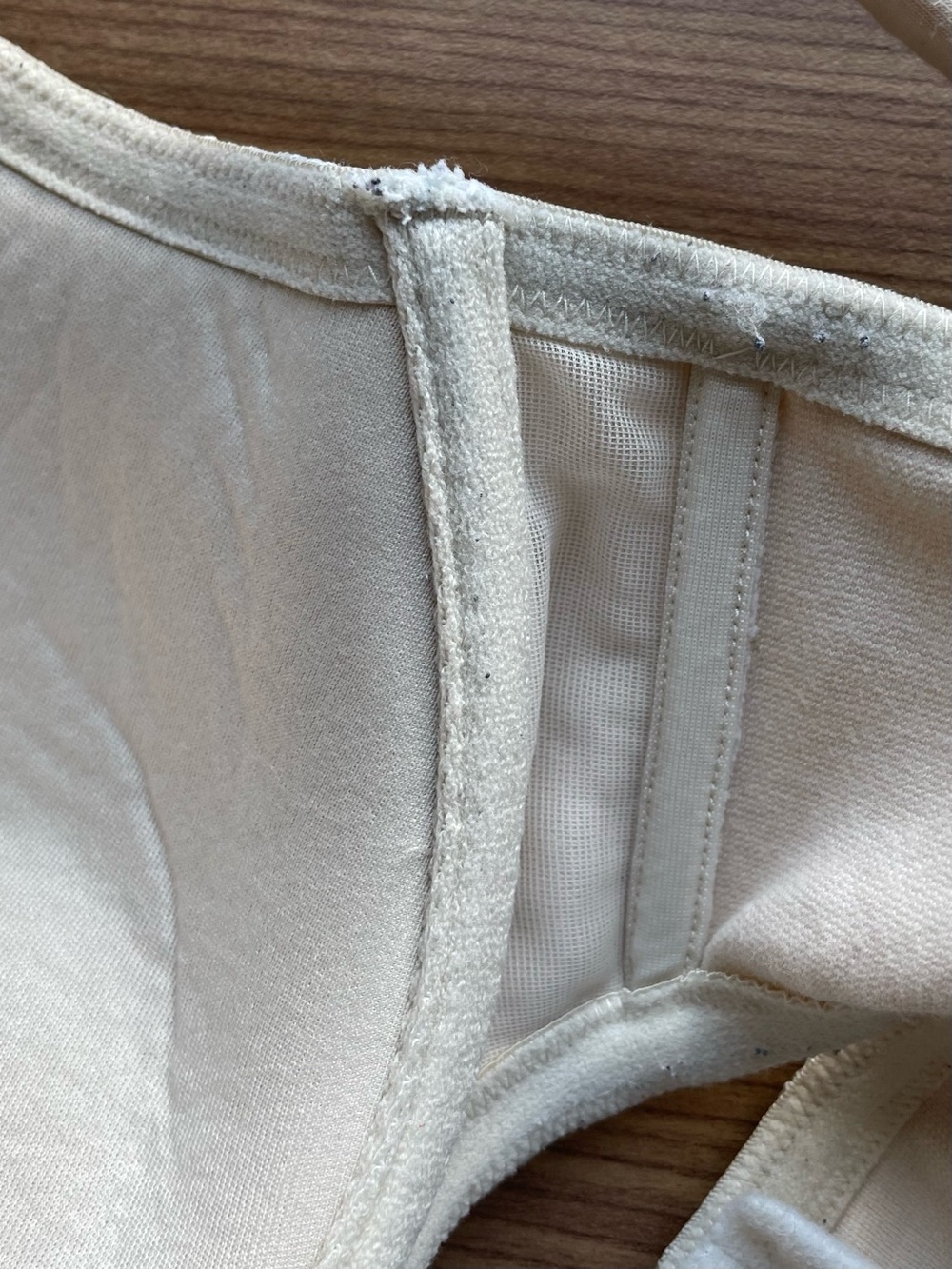 Cacique Lane Bryant Cotton Boost Plunge Bra Cream Lace Trim Size 42D - Picture 8 of 12